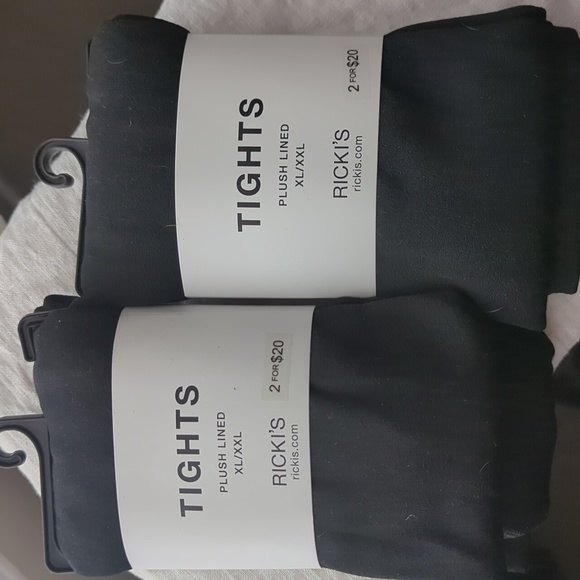 2 pairs Ricki's Plush Lined Tights NWT XL/XXL - Picture 1 of 3